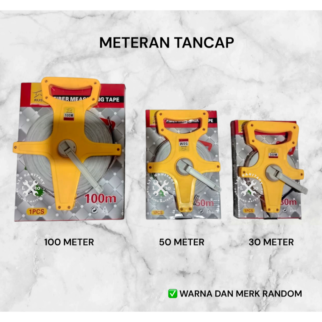 Meteran Tancap 100M / Meteran Tanah / Meteran Rol / Meteran Panjang Murah 100 Meter
