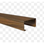 Kusen Aluminium Bahan Kusen Aluminium Batangan Open Back 3 inch - warna kayu