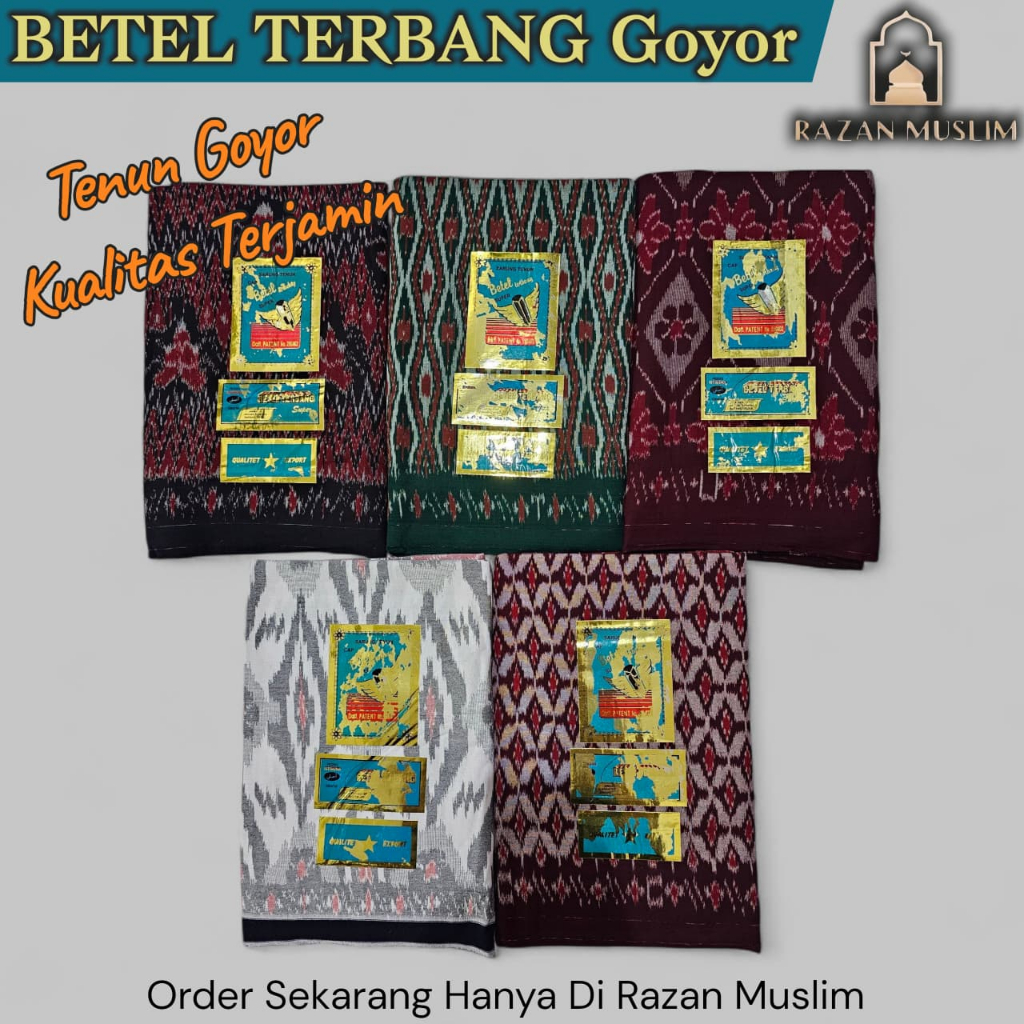 Sarung Betel Terbang Goyor Original – Tenun Halus, Motif Elegan, Harga Eceran Termurah