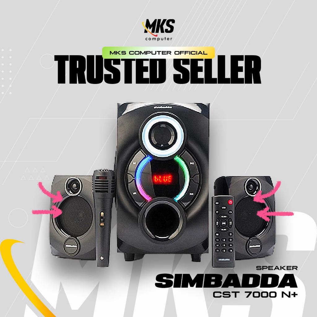 Simbadda Speaker Bluetooth CST7000N+ CST 7000N+ Subwoofer Bass Power LED Display