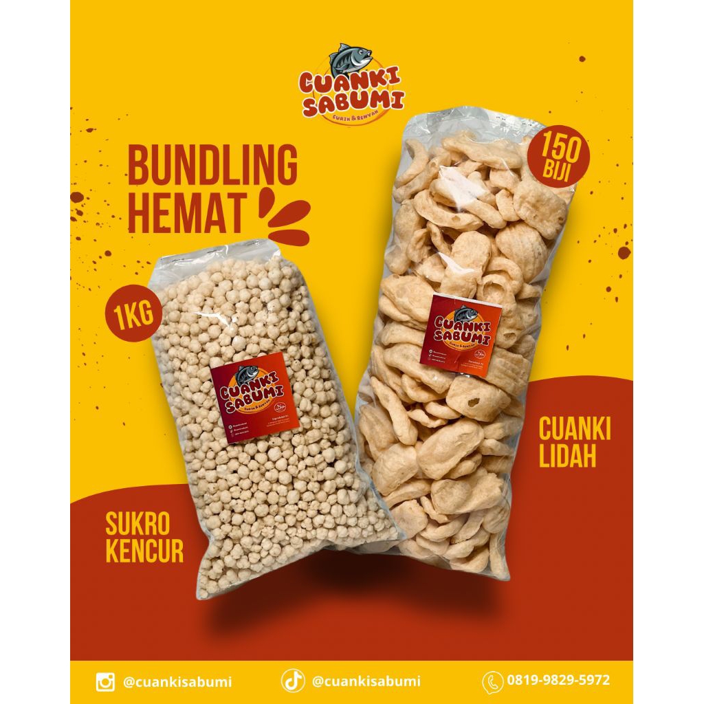 Dapatkan 2 Varian Pilus Kencur 1Kg & Cuanki Lidah 150Biji