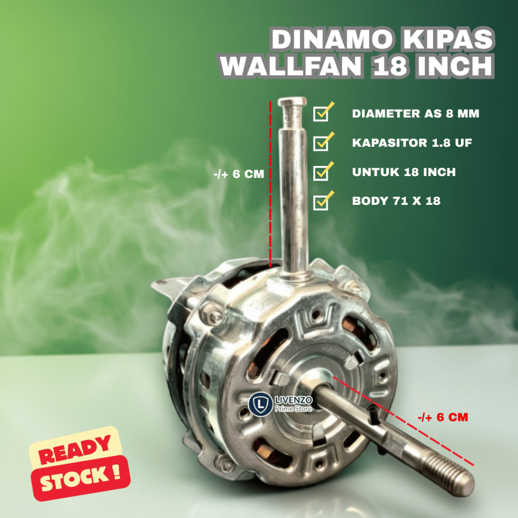 Dinamo Kipas Angin Dinding Advance WF-1835 18 inch Ulir