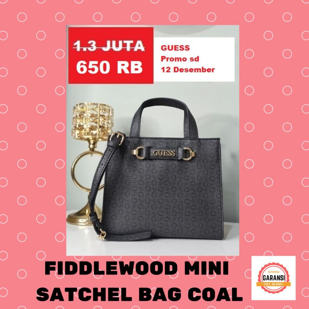 Tas Guess seri FIDDLEWOOD MINI satchel bag 100% Original Store