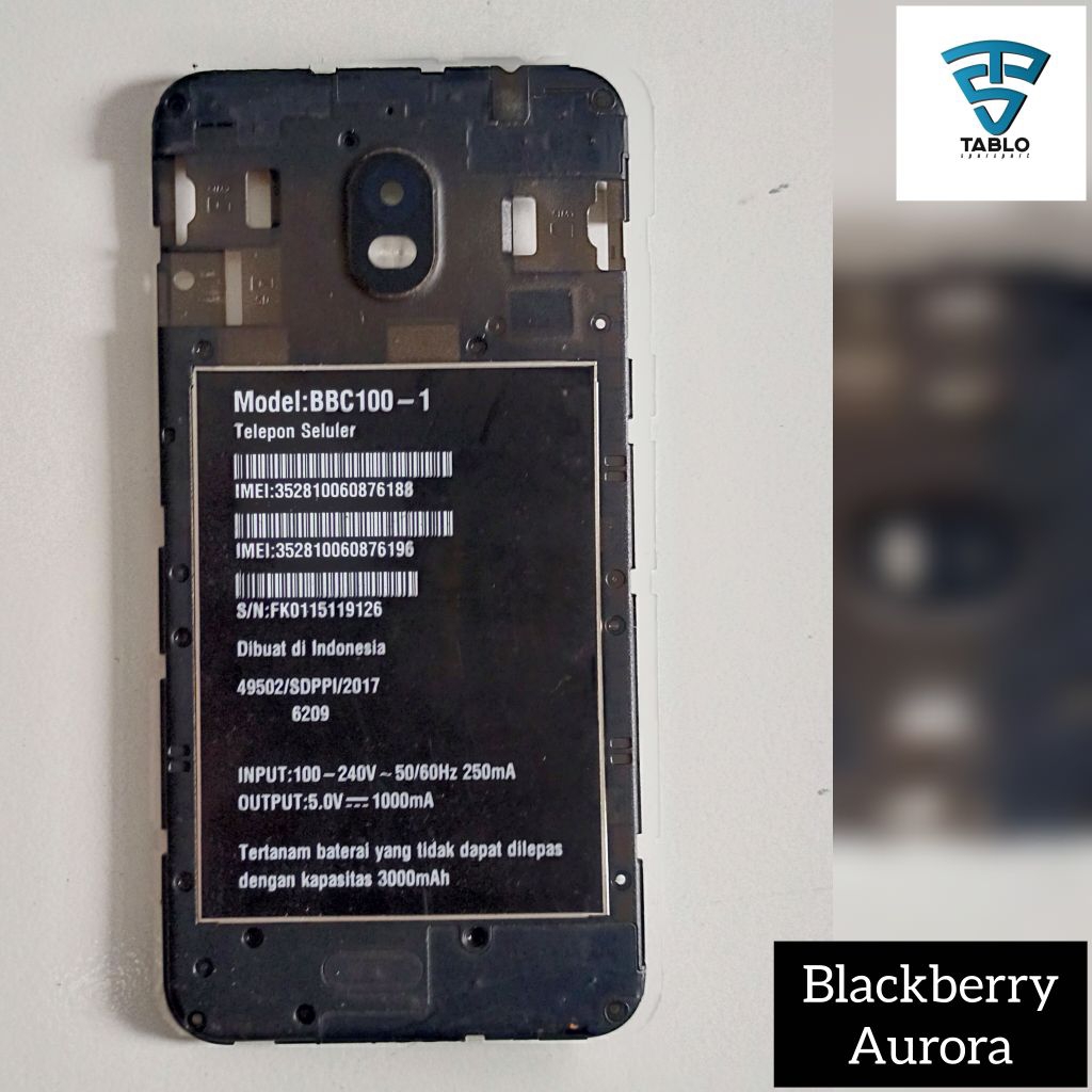 cover mesin kaca kamera speaker bawah Blackberry Aurora original copotan hp