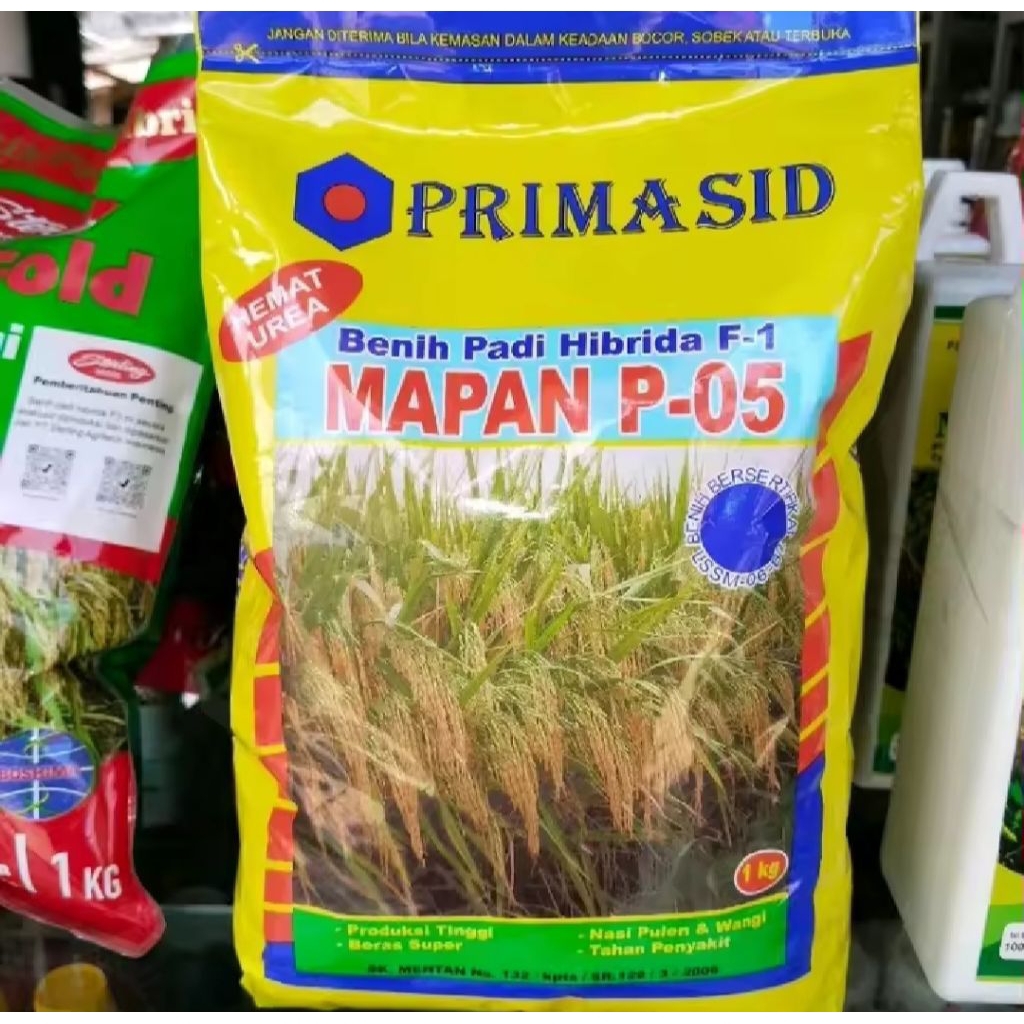 YANG ASLI DISINI  Benih Padi Hibrida F1 Mapan P05 Primasid jagonya padi bibit terunggul 2025 kemasan