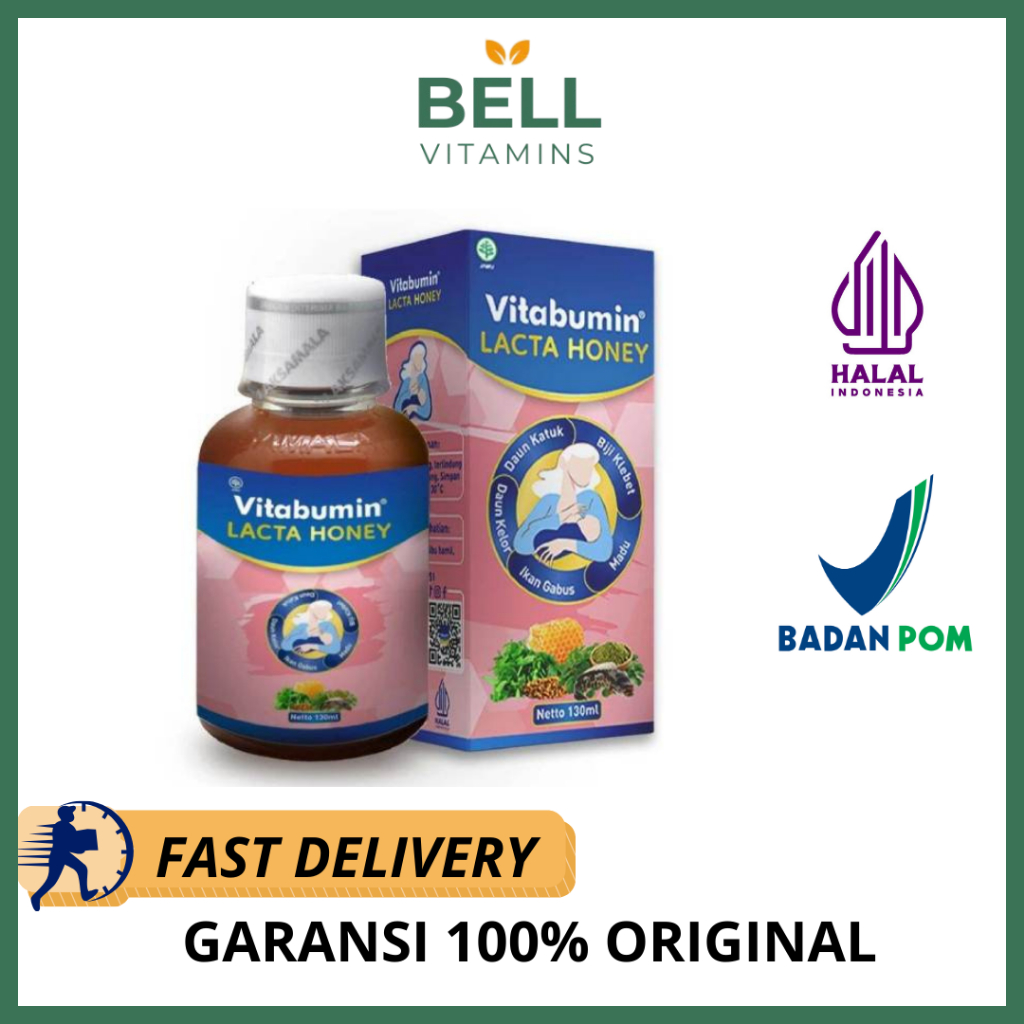 VITABUMIN LACTA HONEY Pelancar Asi  MADU PELANCAR ASI- Suplemen Bayi dan Bunda - 130ml