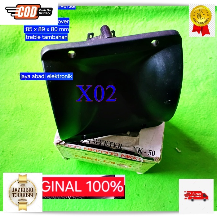 X02  SPEAKER ORI 100% SUPER VOKAL CES PIEZOO TWITER INDOOR OUTDOOR KOMPONEN UNIVERSAL MULTI 150W  AU