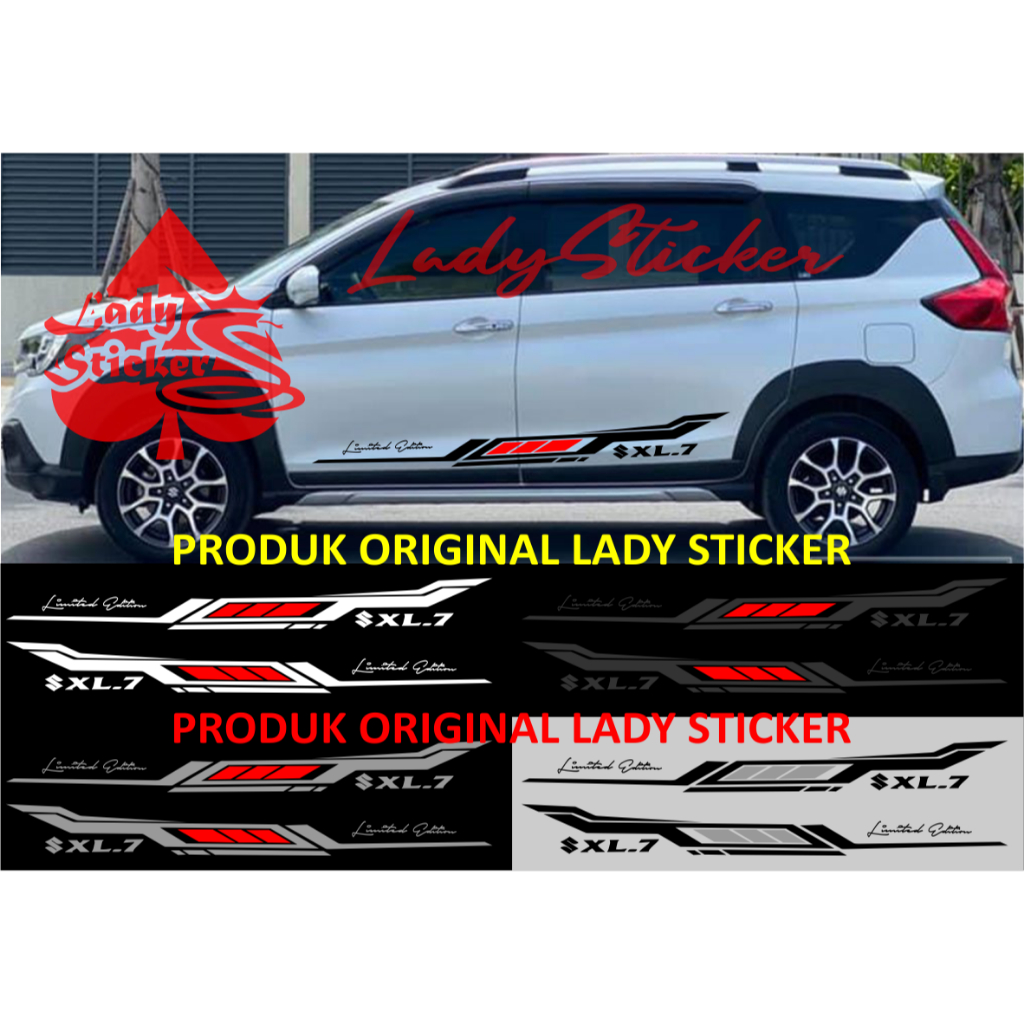 Cutting sticker mobil xl 7 sticker stiker mobil suzuki xl 7