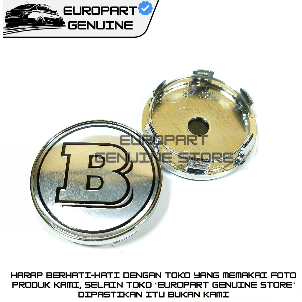 DOP VELG RODA EMBLEM MERCEDES BENZ 60MM BRABUS MERCY 6CM HIGH QUALITY Silver