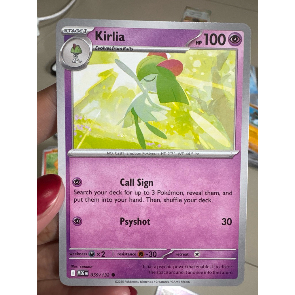 kartu pokemon original common kirlia meg 059/132