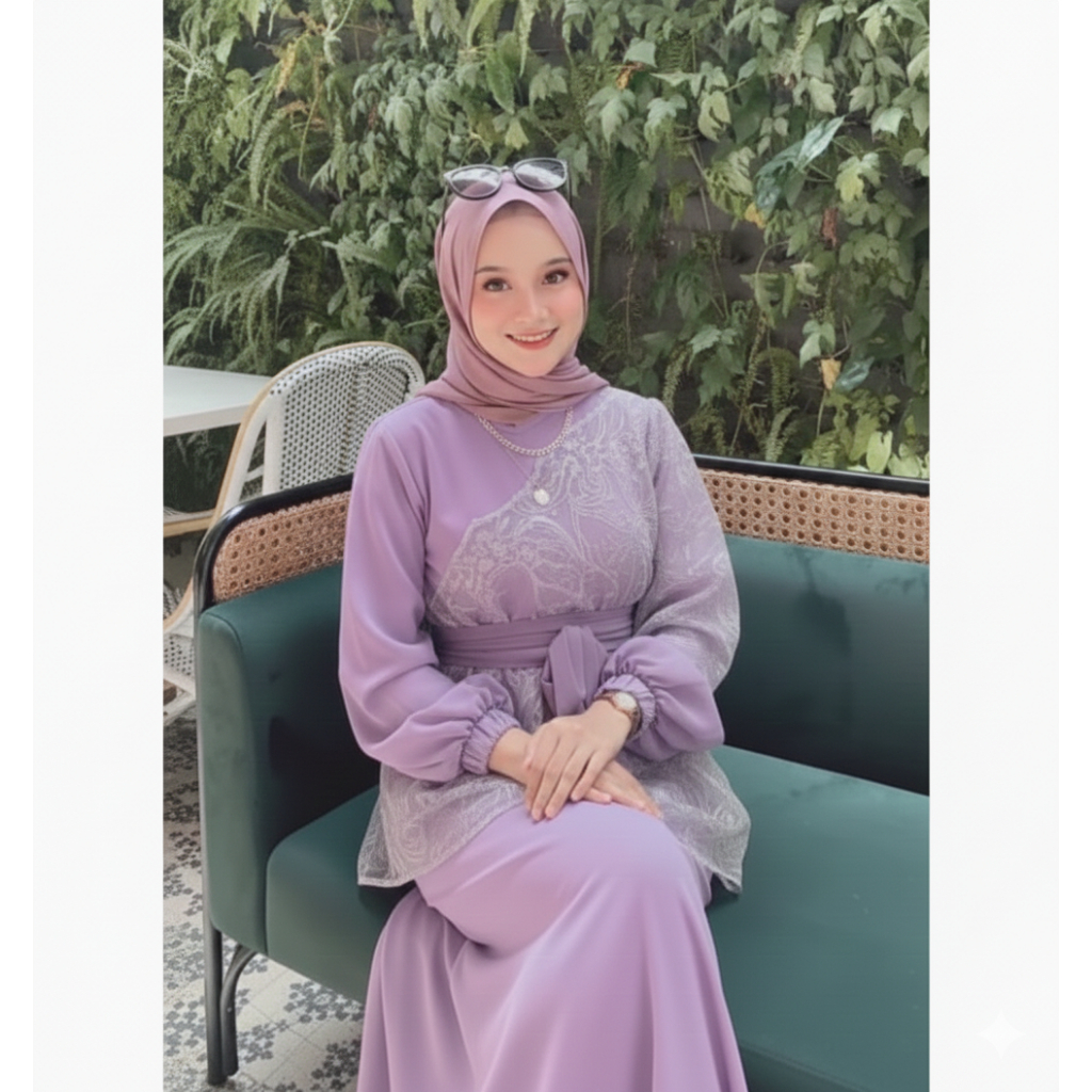 Bayar Ditempat Saukia Gamis Satin Velvet Elegan Mewah 2025