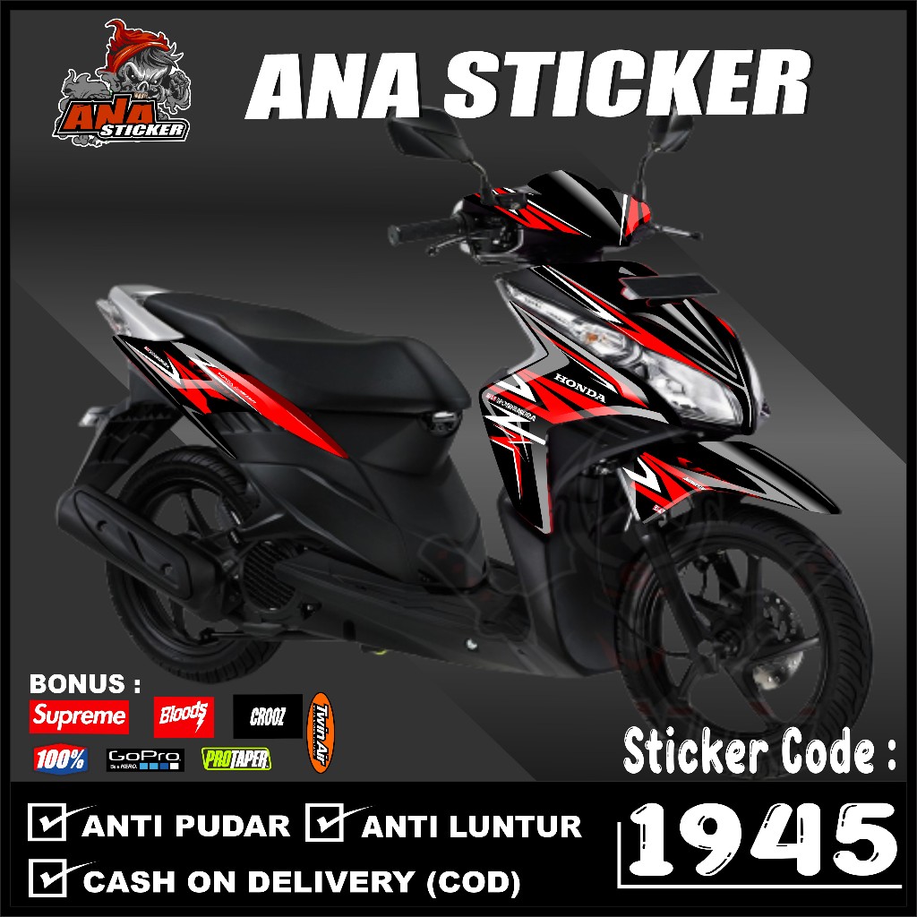 1945 sticker decal motor aksesoris motor vario techno 110 fullbody (cod)