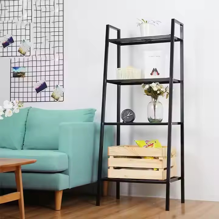 Rak Besi Susun Penyimpanan Barang Serbaguna Sesi 4 Tingkat Storage Dekorasi Tanaman Display Toby