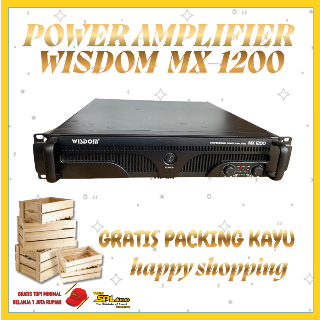 Wisdom MX1200 Power Amplifier Original Wisdom MX-1200
