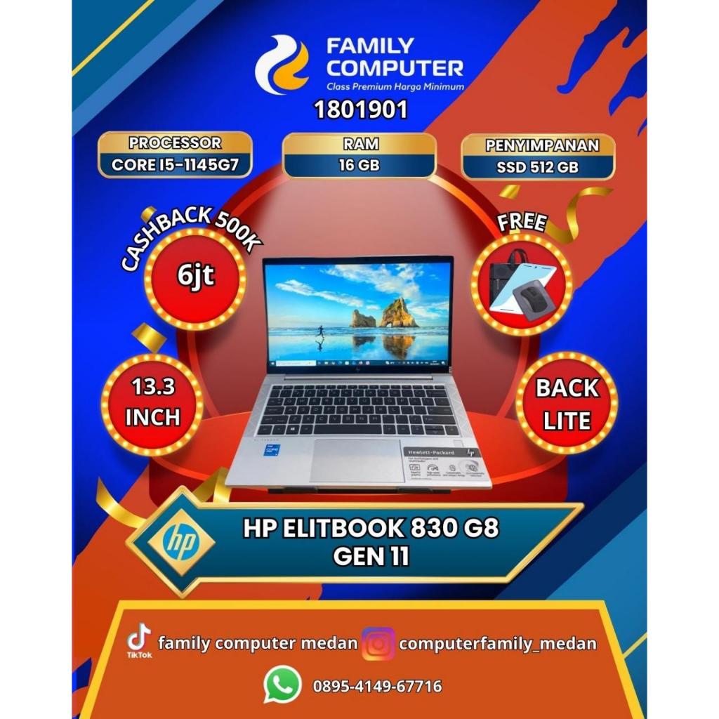 HP ELITEBOOK 830 G8 11 TH GEN INTEL CORE I5-1145G7 16/512 GB SSD-BACKLITE-FACE ID-FINGER