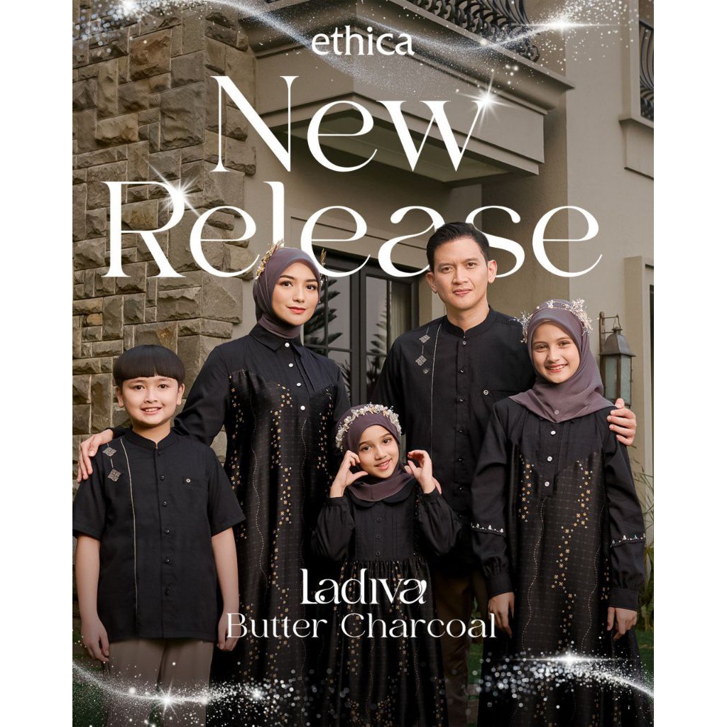 SARIMBIT LADIVA BUTTER CHARCOAL BY ETHICA 2026/SARIMBIT LEBARAN/SARIMBIT KELUARGA/GAMIS DAN KOKO/SAR