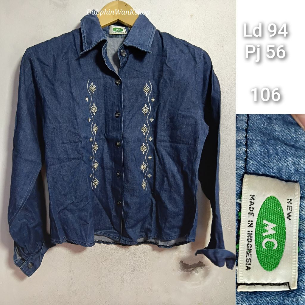 Kemeja / Blouse / Tunik jeans PL second preloved likenew