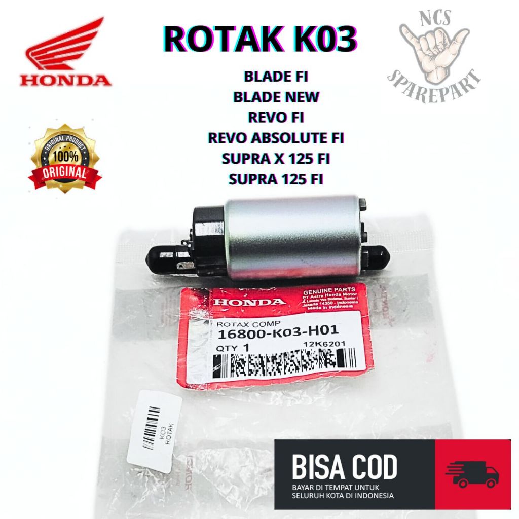 ROTAK DINAMO K03 ORI AHM BLADE FI , BLADE NEW , REVO FI ABSOLUD , SUPRA X 125 FI ASLI ORIGINAL 100% 
