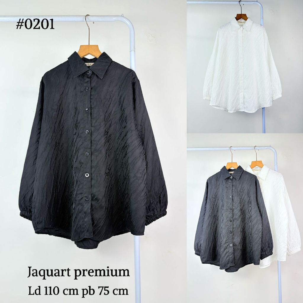 SASEN Basic - Blouse Jaguart Premium Hitam Putih / Blouse Wanita