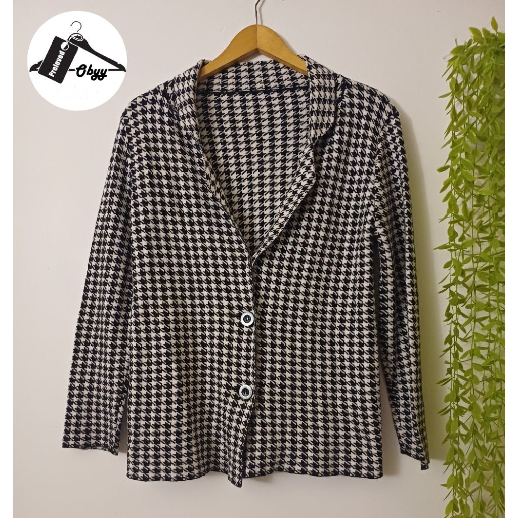 Blazer flanel houndstooth (preloved)