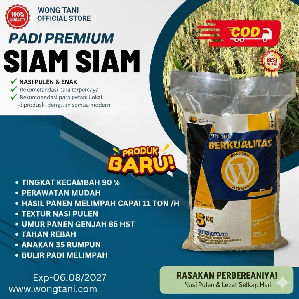 BENIH PADI UNGGUL SIAM SIAM KEMASAN 5KG