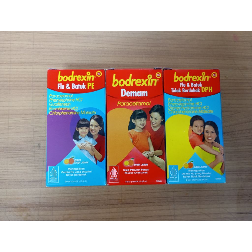 Bodrexin 60 ml, Bodrexin Flu Batuk PE 60 ml, Bodrexin Flu Batuk DPH 60 ml