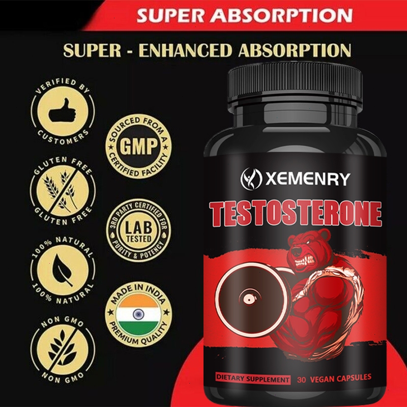 XEMENRY Ultra Testosteron - Penggalak Testosteron Lelaki dengan Tongkat Ali, Rumpai Kambing Horny, T