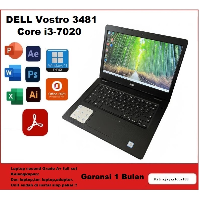 Notebook / Laptop Dell Vostro 3481 Core i3-7020 RAM 8GB / SSD 256GB