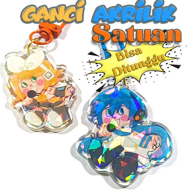 Ganci keychain akrilik gantungan kunci akrilik desain custom harga murah proses cepat di Bandung bua