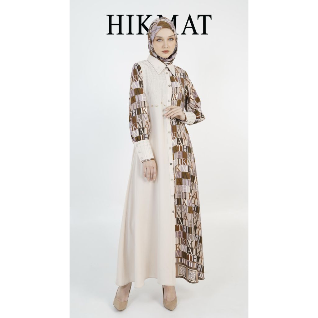 Abaya Hikmat Fashion Original A1377 terlaris terviral gamis muslim dress wanita