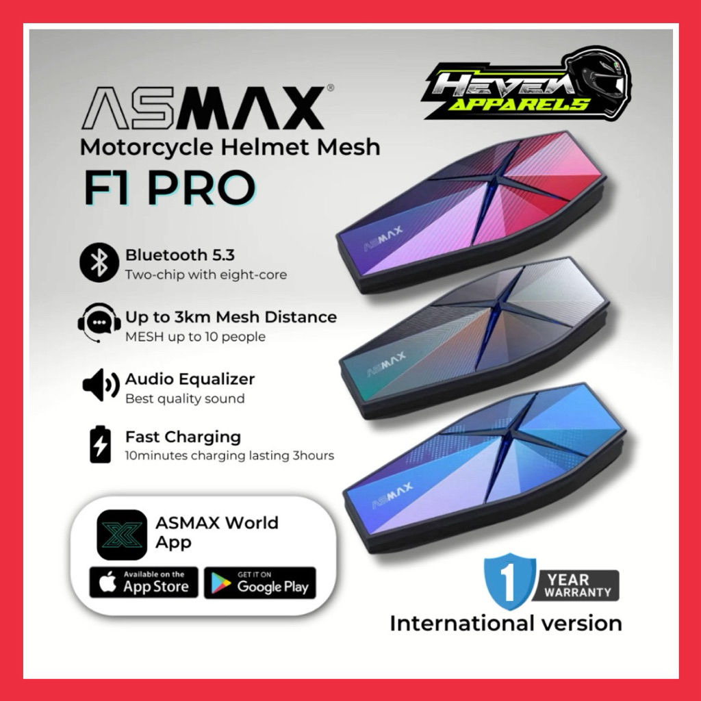 Intercom Asmax F1 Pro Mesh not Pactalk Sena Retouch