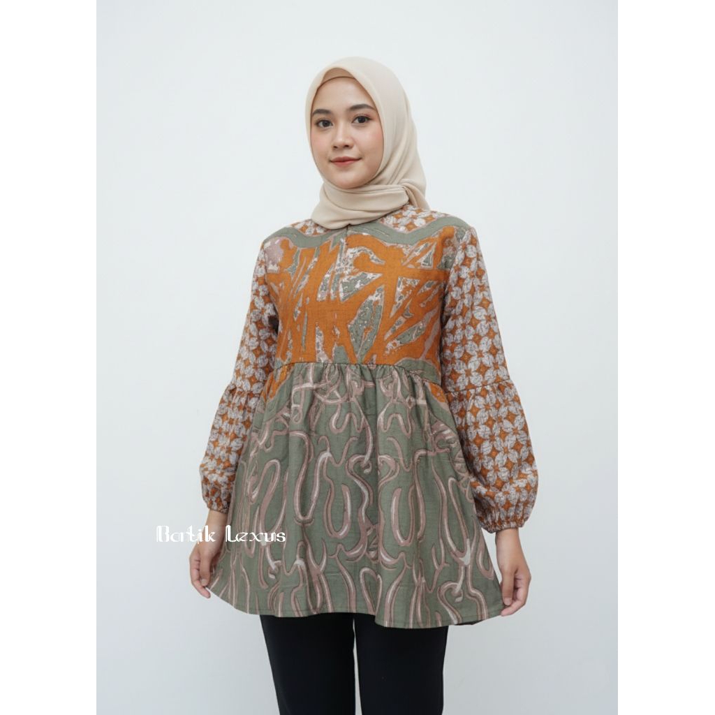 ALISA Batik Solo Blouse Batik Wanita Batik Kerja Kantoran