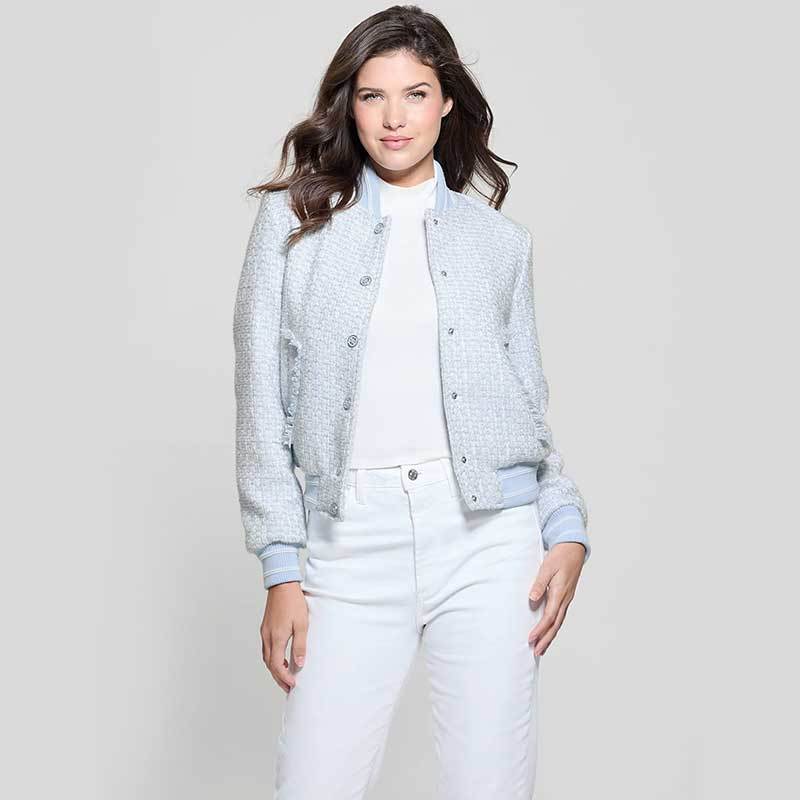 Guess Ladies - NEW GLORIA TWEED BOMBER - W5RL10WGVH2