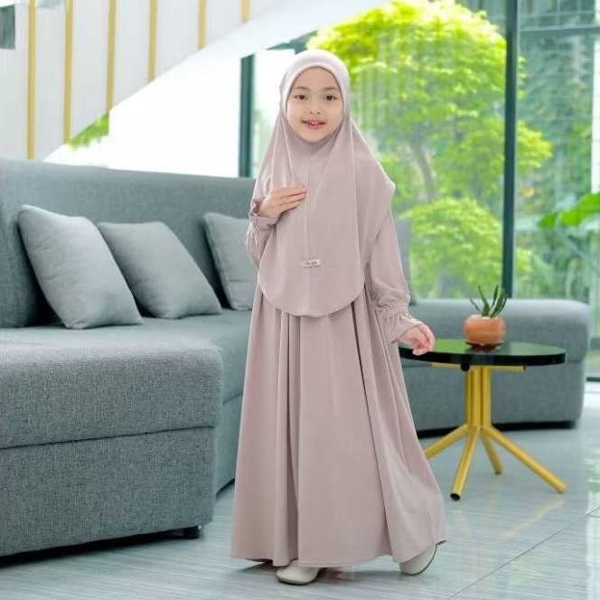 gamis anak syari set maryam