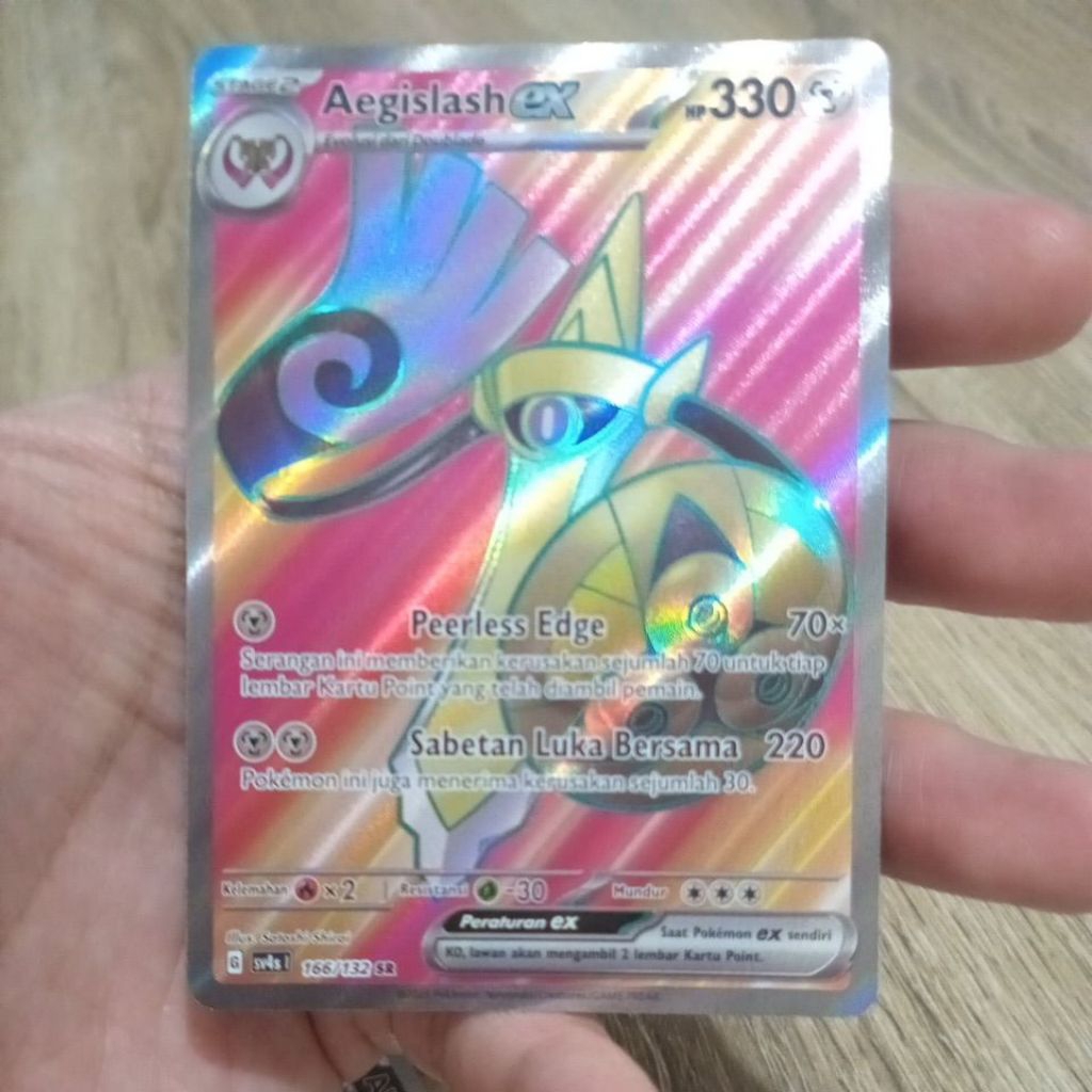 KARTU POKEMON AEGISLASH ex SR INDONESIA HOLO