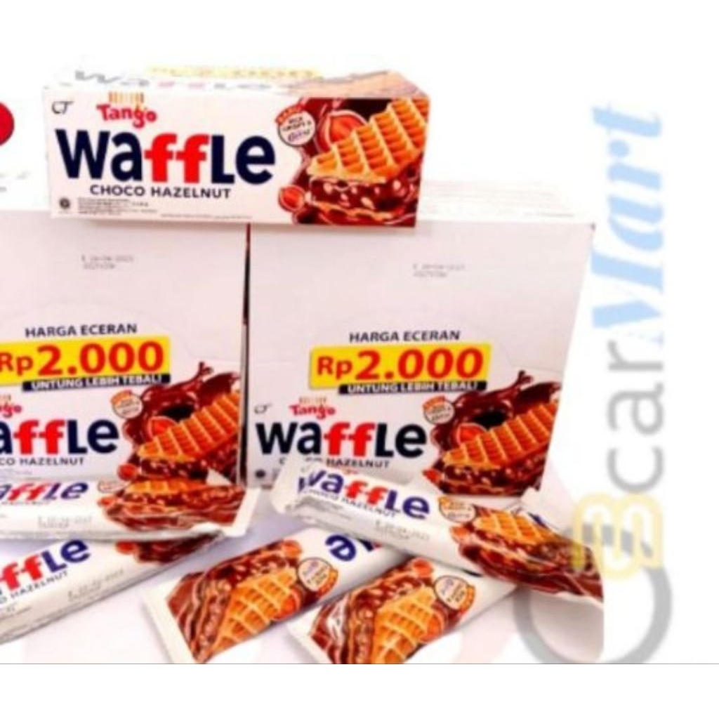 WAFFLE TANGO 1 Dus isi 12 + 1 Wafer Coklat Hazelnut Cream - COKLAT