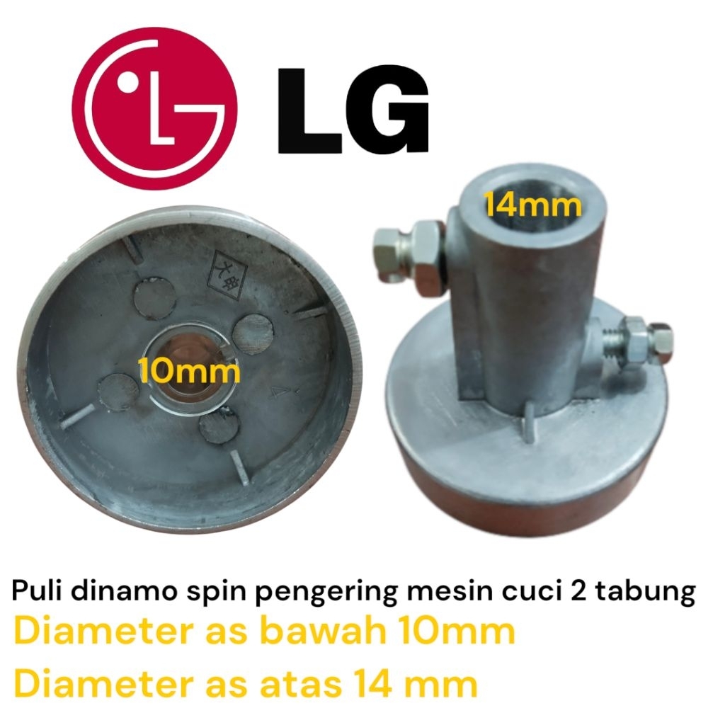 Puli dinamo spin pengering mesin cuci LG 2 tabung