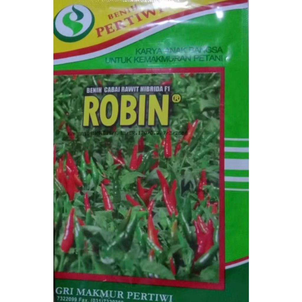 Benih cabe rawit hijau ROBIN F1 10 gram cabai cabe rawit robin f1 dari benih pertiwi