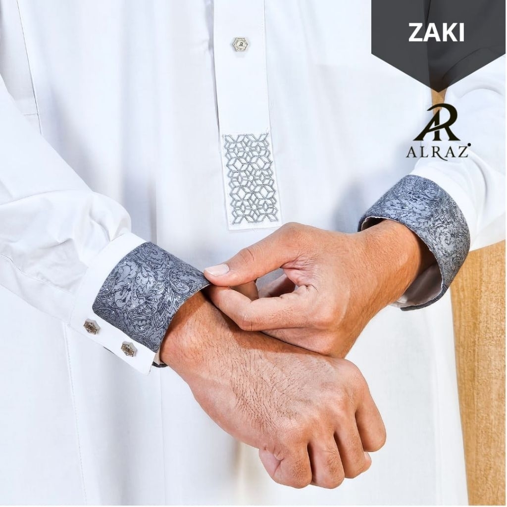 Gamis Jubah AL Raz Premium Putih Zaki
