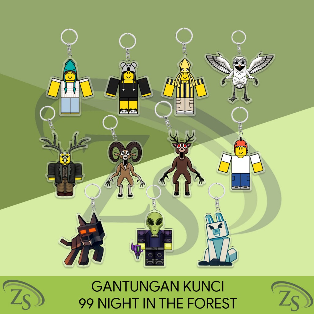 GANTUNGAN KUNCI AKRILIK 99 NIGHT IN THE FOREST ROBLOX KARAKTER / GANTUNGAN KUNCI AKRILIK VIRAL