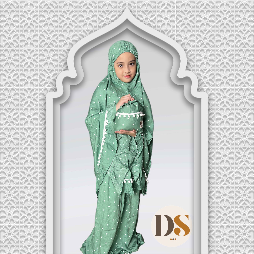DS Wearable - Mukena Polkadot Anak