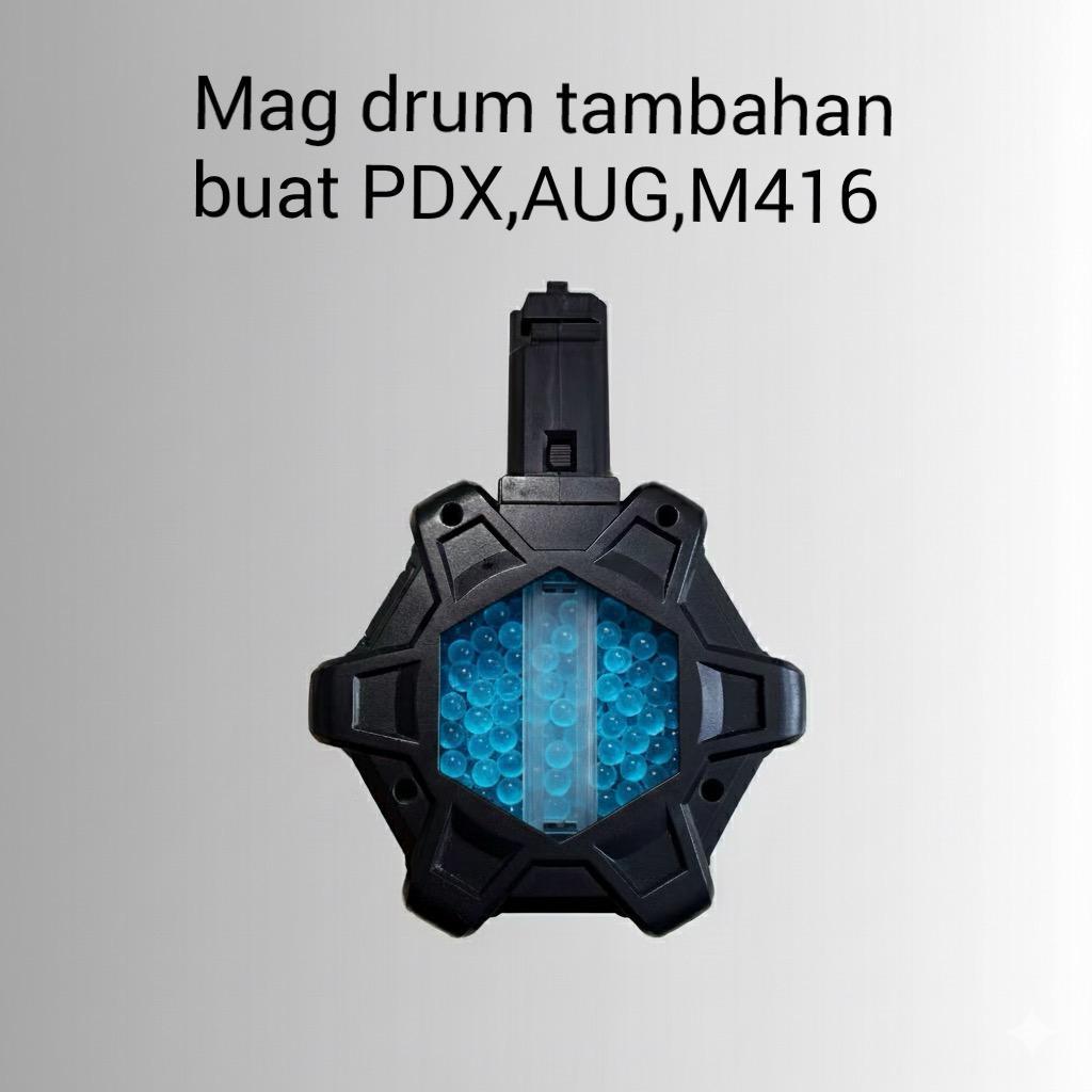 GEBYTOYS MAG DRUM ACCESORIS TAMBAHAN BUAT WGB M4,PDX DAN AUG