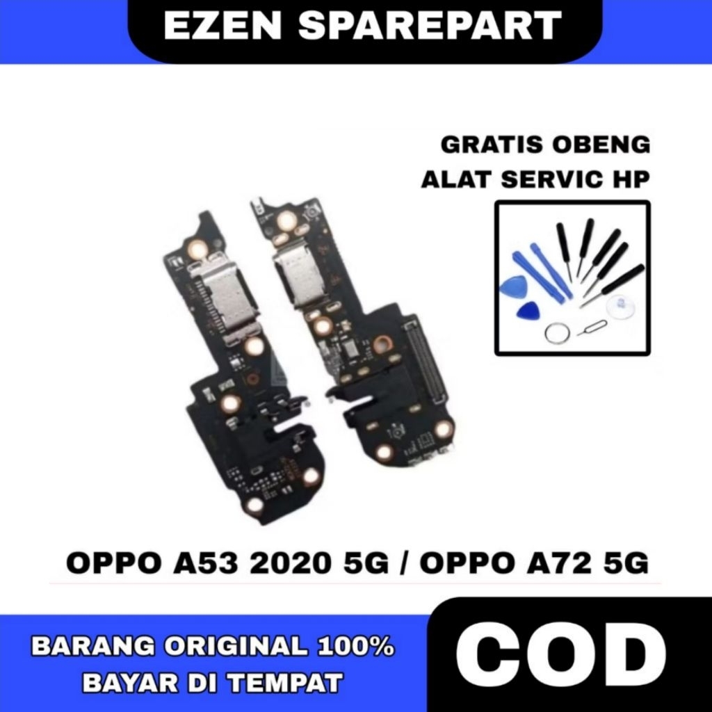 FLEXIBLE OPPO A53 2020 5G / OPPO A72 5G CONECTOR CAS + MIC + CON HF ORI