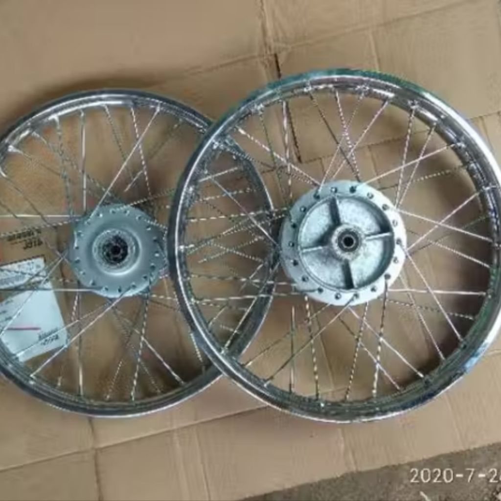 PELEK VELG JARI-JARI STELAN BARU 1SET RODA DEPAN BELAKANG MOTOR HONDA KARISMA SUPRA X 125 REVO ABSOL