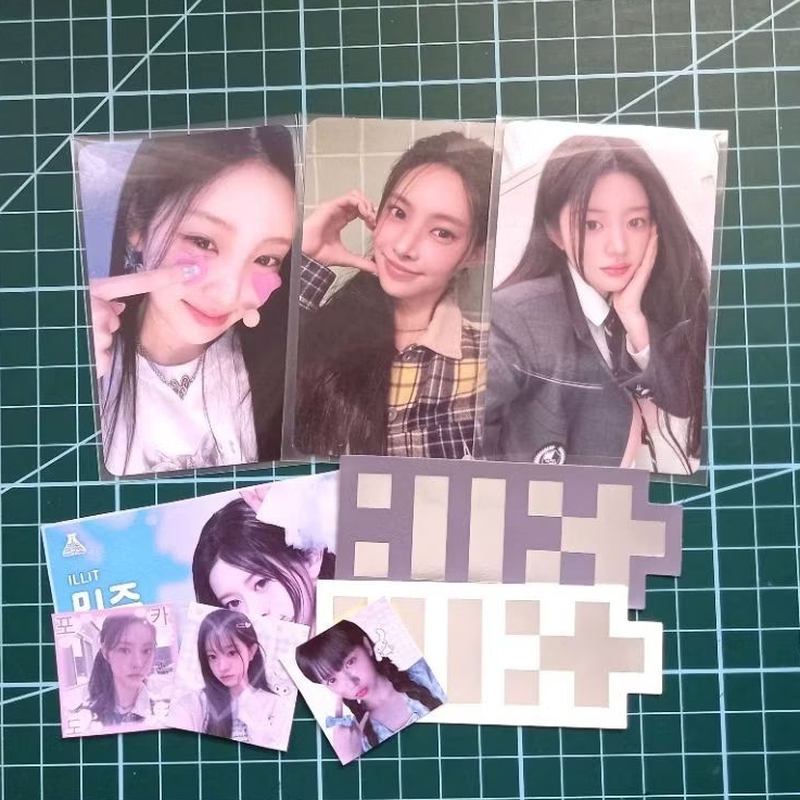 [TAKE ALL ONLY/BACA DESC] PHOTOCARD ILLIT SUPER REAL ME WONHEE STIKER MINJU SERAGAM YUNAH HEARTCHEEC
