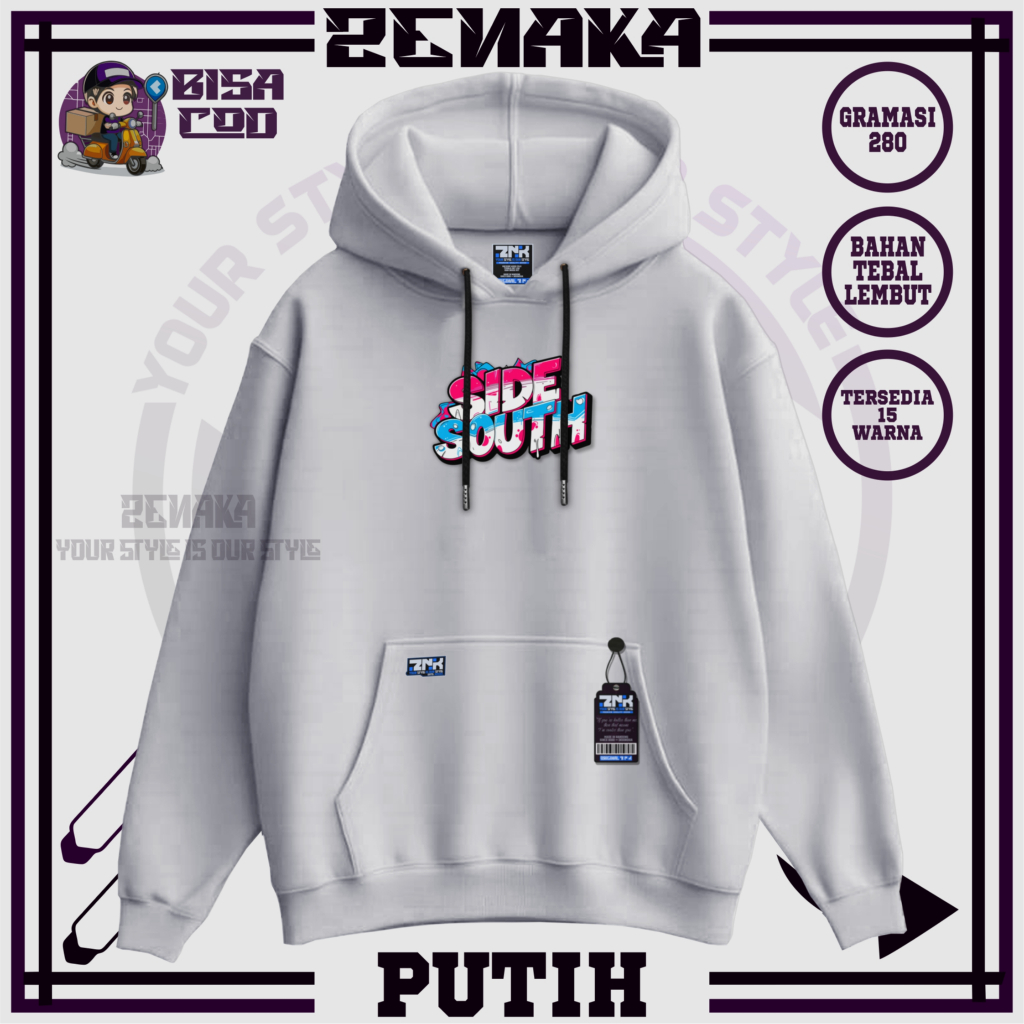 Jaket hodei pria original distro warna putih Hoodie branded original pria terbaru Sweater hoodie wan