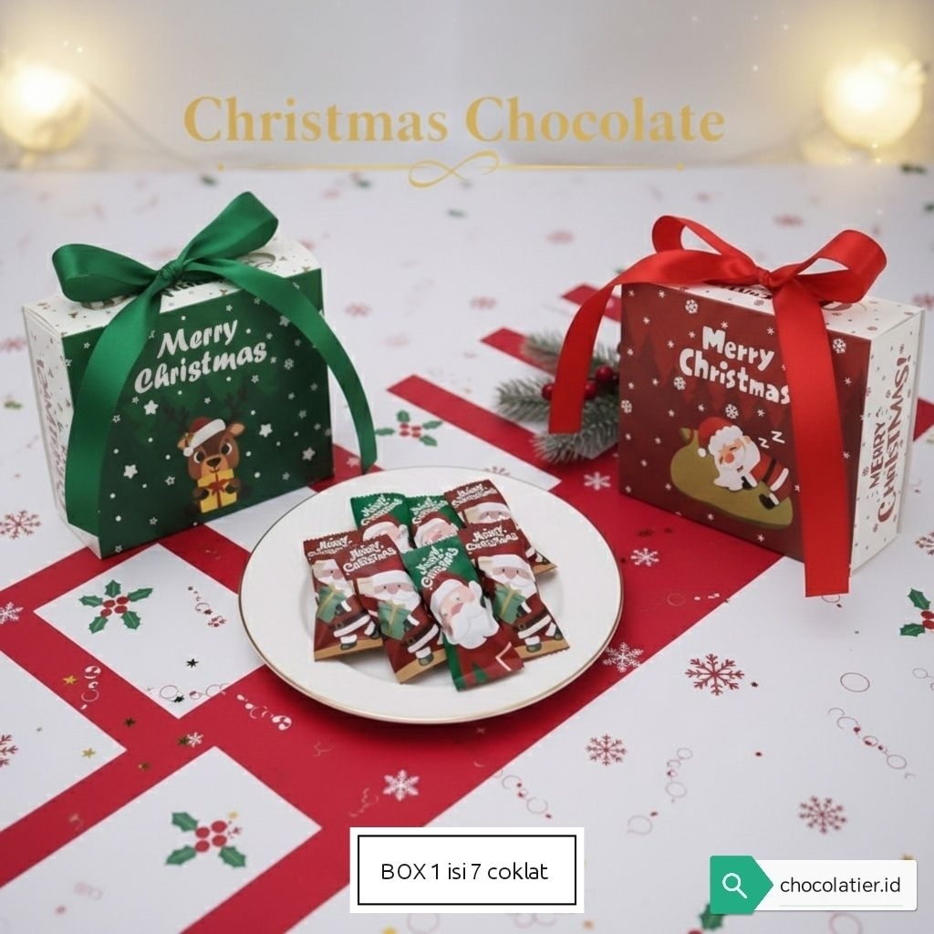 HAMPERS COKLAT NATAL MINI ENAK UNIK DAN MENARIK/CHRISTMAS HAMPERS/COKLAT HADIAH NATAL PREMIUM COKLAT