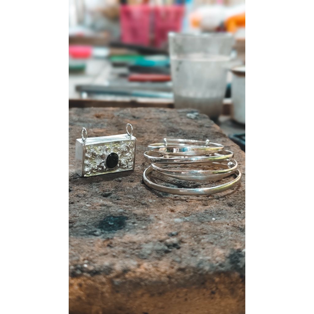 1 set 3 bulanan perhiasan perak gelang bayi