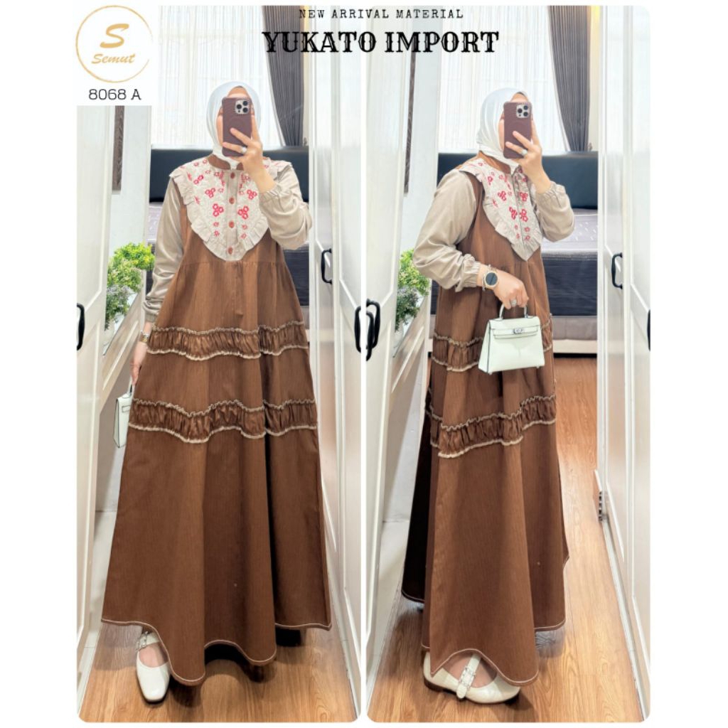 GAMIS KATUN KOMBINASI SYAINA BY SEMUT TERBARU (ALMEERA DRESS SYAINA)