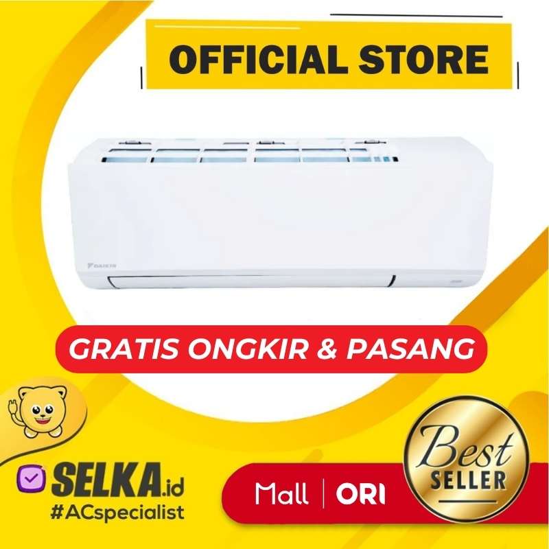 DAIKIN FTC15YV14 + PASANG AC SPLIT 1/2 PK SUPER MINI SPLIT STANDARD